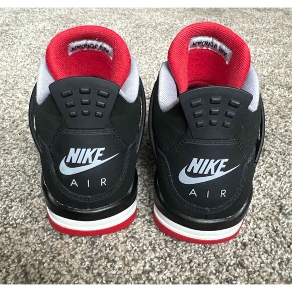 Nike Air Jordan 4 Retro Bred 2019 Size 6.5 Youth (Size 8 Women's) - Picture 4 of 8